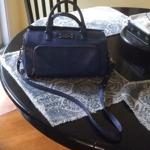 Kate Spade blue purse satchel style long strap